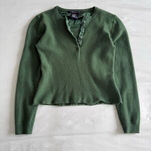 Theory Y2k Cashmere Blend Long Sleeve Top